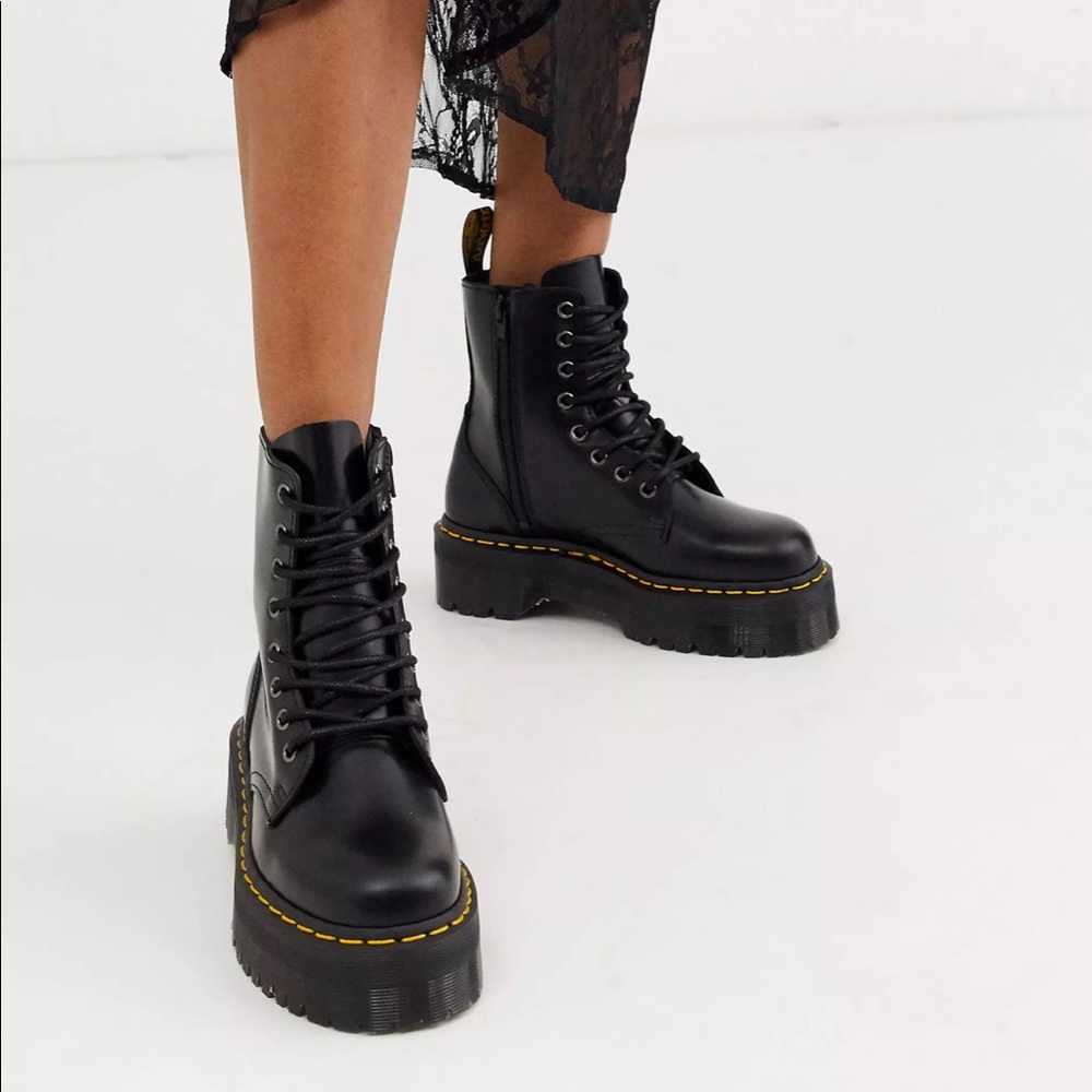 Black Doc Martens Chunky Platform Boots